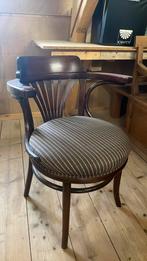 Ouderwetse ronde stoel, Huis en Inrichting, Stoelen, Hout, Gebruikt, Ouderwets, Bruin