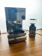 Rancilio Silvia espressomachine + bonenmaler + uitkloplade, Ophalen, Gebruikt, Espresso apparaat, Koffiebonen
