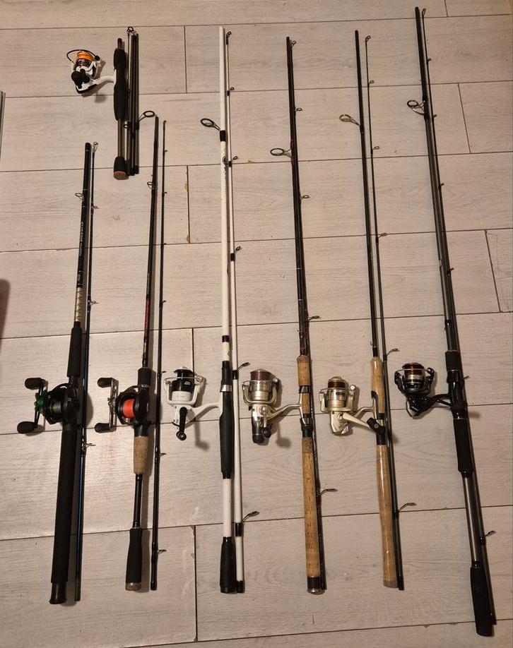 Grote roofvis set zie omschrijving, Watersport en Boten, Hengelsport | Karpervissen, Zo goed als nieuw, Complete set, Ophalen of Verzenden