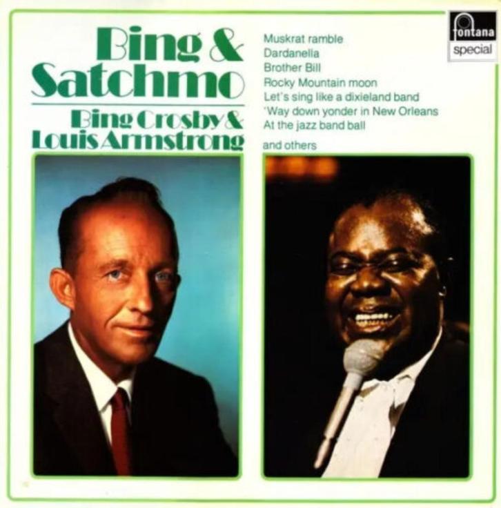 Lp Bing&Satchmo.Bing Crosby&Louis Armstrong uit 1966, Cd's en Dvd's, Vinyl | Jazz en Blues, Gebruikt, Jazz, 1960 tot 1980, 12 inch