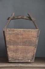 Oude authentieke houten emmer, Huis en Inrichting, Woonaccessoires | Overige, Ophalen of Verzenden, Gebruikt