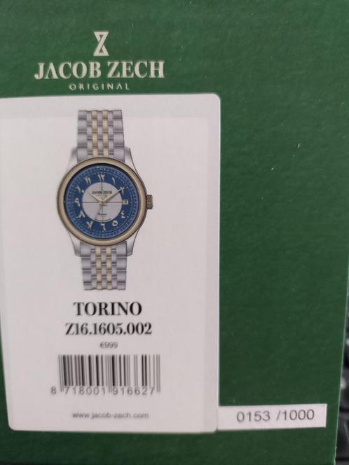 Torino Z16.1605.002 Jacob Zech Automatic NIEUW, Sieraden, Tassen en Uiterlijk, Horloges | Heren, Nieuw, Polshorloge, Overige merken