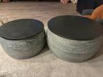Set van 2 Salontafels, Huis en Inrichting, Tafels | Salontafels, Ophalen, Minder dan 50 cm, Gebruikt, Rond