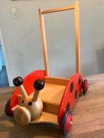 Loopwagen hout lieveheersbeestje merk Janbibejan, Ophalen of Verzenden, Gebruikt, Duw- of Trekspeelgoed