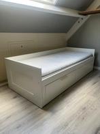 bed, Huis en Inrichting, Ophalen, Gebruikt, Wit, Tweepersoons
