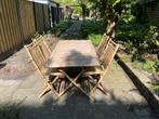 Bali style bamboe tuinset, Tuin en Terras, Tuinsets en Loungesets, Overige materialen, Tuinset, Eettafel, Gebruikt