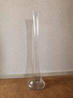 Hoge glazen vaas 60 cm, Huis en Inrichting, Woonaccessoires | Vazen, Overige kleuren, 50 tot 75 cm, Ophalen of Verzenden, Glas