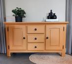 Prachtig dressoir, gerestyled warm okergeel, tv-meubel,, Ophalen, 100 tot 150 cm, Eikenhout, Zo goed als nieuw