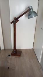Industriële Vloerlamp met Metalen Kap, Ophalen, Gebruikt, Hout, 150 tot 200 cm