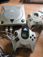 Custom zilveren sega dreamcast met 2 controllers/vmus en rgb, Met 2 controllers, Ophalen of Verzenden, Saturn of Dreamcast, Zo goed als nieuw