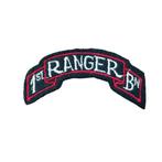 WWII US 1st Ranger Battalion scroll Patch, Ophalen of Verzenden, Amerika, Embleem of Badge