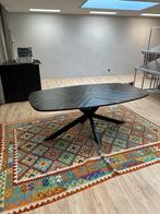 Visgraat Eettafel, 100 tot 150 cm, Eikenhout, Ophalen of Verzenden, Zo goed als nieuw