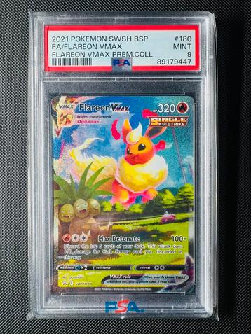 Pokémon Flareon VMAX SWSH180 Black Star Promos PSA 9 beschikbaar voor biedingen