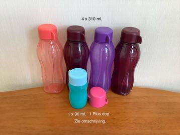 Tupperware Ecoflesjes 4 x 310 ml./ 90 ml./ 1 dop zie omsch. beschikbaar voor biedingen