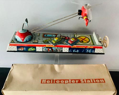 ZEER zeldzaam! blikken,Helicopter Station,Lemez,Hongarije, Antiek en Kunst, Antiek | Speelgoed, Ophalen