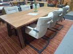 Nieuwe Armleuning stoelen, Stof Champagne, Zwart frame H&H, Ophalen, Wit, Nieuw, Metaal