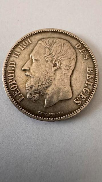 5 Francs België 1873 Leopold II beschikbaar voor biedingen