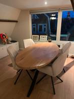 Ovale mangohouten eettafel 98x200cm, Huis en Inrichting, Tafels | Eettafels, Ophalen, 200 cm of meer, 50 tot 100 cm, Zo goed als nieuw