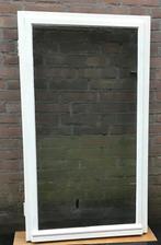 Draairaam-venster (hardhout) met dubbelglas - hang/sluitwerk, Doe-het-zelf en Verbouw, Glas en Ramen, Ophalen, Gebruikt, Minder dan 80 cm