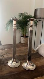 Twee mooie verzilverde kandelaar 40cm, Antiek en Kunst, Ophalen, Zilver