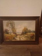 Antiek Schilderij - Landschap met Bomen ,doe een leuk bod !!, Antiek en Kunst, Kunst | Schilderijen | Klassiek, Ophalen of Verzenden