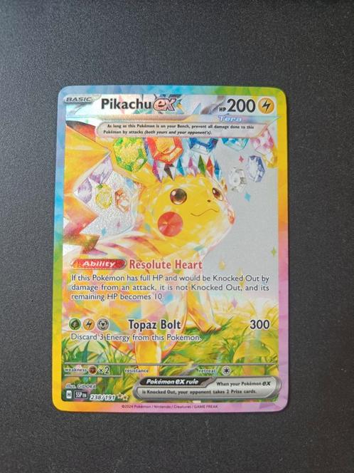 Pikachu EX 238/191 Surging Sparks - Pokemon Kaart, Hobby en Vrije tijd, Verzamelkaartspellen | Pokémon, Zo goed als nieuw, Losse kaart