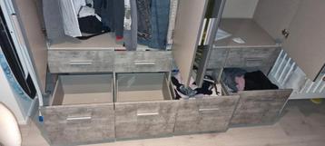 Klerenkast met roede, 8 lades & spiegel  - 180Bx200Hx55D cm - afbeelding 15