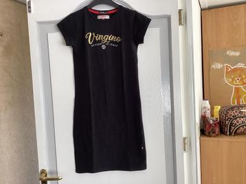 Nieuw diep zwart jurkje van Vingino Organic Cotton maat 140. beschikbaar voor biedingen