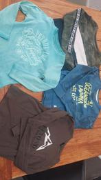 Longsleeves shirts blauw groen wit maat 134, Ophalen of Verzenden, Zo goed als nieuw, Jongen, Shirt of Longsleeve