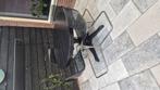 Zwarte uitklapbare eettafel incl 4 stoelen, Huis en Inrichting, Gebruikt, Vijf personen of meer, Rechthoekig, 50 tot 100 cm