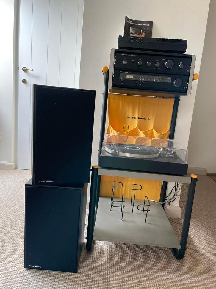 National Panasonic Hifi Set met Rack, Audio, Tv en Foto, Stereo-sets, Zo goed als nieuw, Tuner of Radio, Speakers, Overige merken