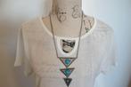 Silver turquoise necklace, Sieraden, Tassen en Uiterlijk, Kettingen, Ophalen of Verzenden, Nieuw, Zilver