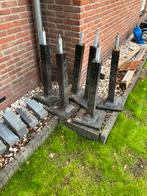 6x poer 90cm hoog en voet van 30x30, Tuin en Terras, Palen, Balken en Planken, Ophalen of Verzenden, Gebruikt, Minder dan 180 cm