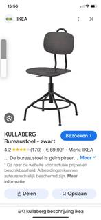 Bureau stoel Ikea, Ophalen, Gebruikt, Zwart, Bureaustoel