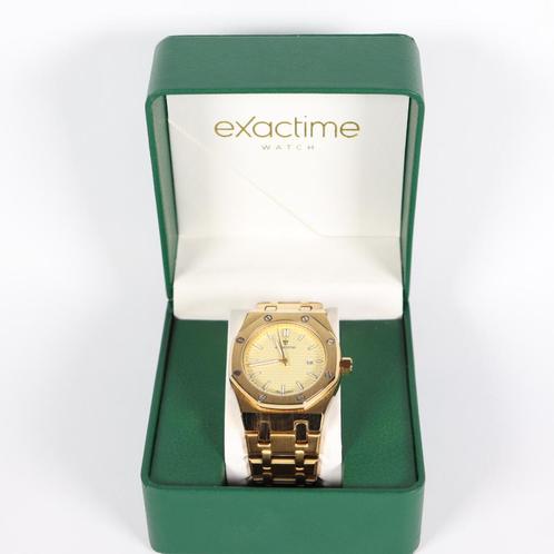 Exactime Goudkleurig Horloge - Incl.Garantie (A), Sieraden, Tassen en Uiterlijk, Horloges | Heren, Zo goed als nieuw