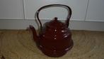 grote bruin emaille ketel, doorsnee 21-25 H25cm, Ophalen of Verzenden