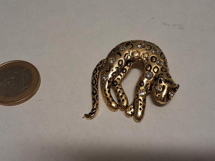 Art Deco Luipaard Broche, Sieraden, Tassen en Uiterlijk, Broches, Ophalen of Verzenden
