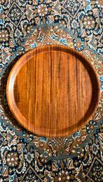 Vintage Scandinavisch design teak dienblad, Huis en Inrichting, Ophalen of Verzenden, Zo goed als nieuw, Rond, Hout