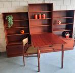 Vintage Teak Kast Uitklapbare tafel Midcentury 60's - 70's, Huis en Inrichting, Kasten | Wandmeubels, Ophalen, Gebruikt, Met deur(en)