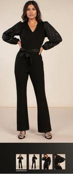 Nieuwe Aaiko caisy black jumpsuit xl, Ophalen, Nieuw, Maat 46/48 (XL) of groter, Zwart