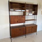 Vintage modulair wandsysteem met 6 elementen, Gebruikt, 200 cm of meer, Met deur(en), 150 tot 200 cm