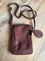 Saccoo leren schoudertas - Donkerbruin, Overige merken, Gebruikt, Bruin, Ophalen of Verzenden