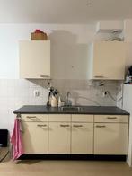 keukenblok met keukenkastjes, Huis en Inrichting, Keuken | Complete keukens, Ophalen of Verzenden, Zo goed als nieuw, Wit, Enkelwandige keuken