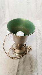 Vintage kelklamp jaren 70 – sfeervolle retro tafellamp, Gebruikt, Klassiek, Ophalen of Verzenden, Metaal