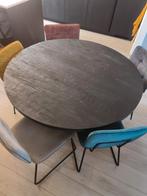 Ronde tafel 130cm met kruispoot, Overige houtsoorten, Gebruikt, Rond, Ophalen of Verzenden