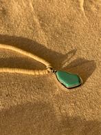 Turkoois en Zilveren Hanger Collier, Ophalen of Verzenden, Zo goed als nieuw, Blauw, Zilver