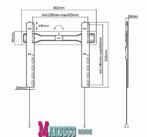TV muurbeugel vast, TV beugel, max 55", 18 mm wandafstand, Nedis, Nieuw, Info@marbeco.nl, Ophalen of Verzenden