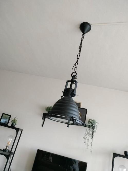 Gave industriële lamp., Huis en Inrichting, Lampen | Hanglampen, Gebruikt, Glas, Ophalen