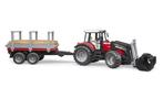 Bruder: 02045 Massey Ferguson met aanhanger, ., Nieuw, Ophalen of Verzenden, .