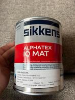 NIEUW muurverf Sikkens Alphatex IQ MAT 1L KLEUR WELWILLEND, Beige, Nieuw, Ophalen of Verzenden, Verf